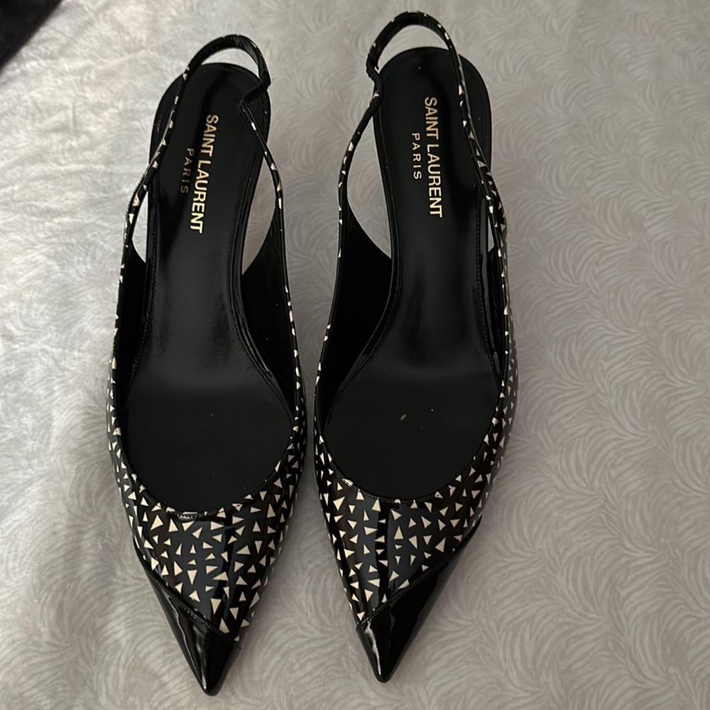 Brand New Saint Laurent Kitty heal shoes